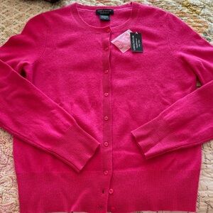 Rose pink Cashmere button down sweater
